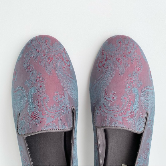 NEW Handmade NYC DESIGNERS Paisley Jacquard Silk Flat Loafers US 9.5 Fit 9 - Picture 8 of 12